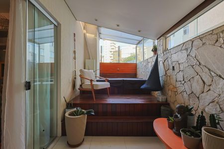 Varanda da Sala de apartamento à venda com 3 quartos, 130m² em Anchieta, Belo Horizonte