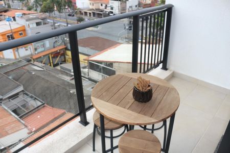 Studio à venda com 42m², 1 quarto e 1 vagaVaranda
