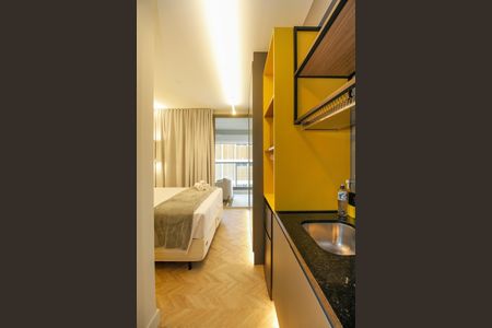 Studio para alugar com 28m², 1 quarto e sem vaga Studio para alugar com 28m², 1 quarto e sem vagaCozinha