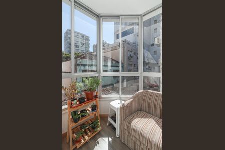 Varanda da Sala de apartamento à venda com 1 quarto, 46m² em Independência, Porto Alegre