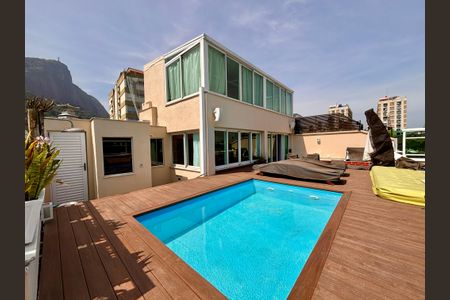 Cobertura com vista para o Cristo Redentor de apartamento para alugar com 2 quartos, 180m² em Jardim Botânico, Rio de Janeiro