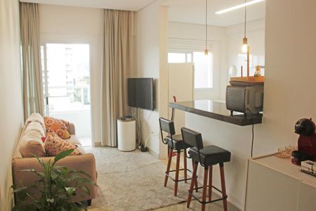 Sala de apartamento para alugar com 2 quartos, 58m² em Vila Matias, Santos