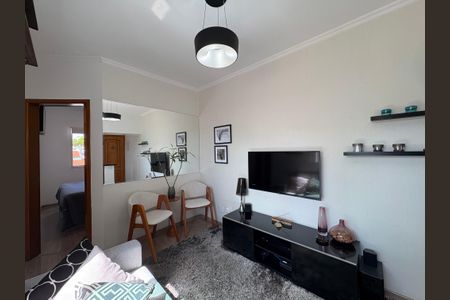 Sala de apartamento à venda com 2 quartos, 79m² em Vila Scarpelli, Santo André