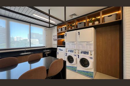 Studio para alugar com 27m², 1 quarto e sem vaga Studio para alugar com 27m², 1 quarto e sem vagaLavanderia