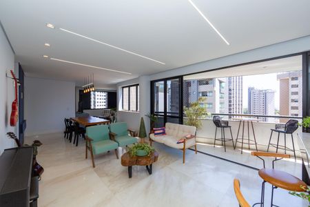 Sala de apartamento à venda com 4 quartos, 155m² em Belvedere, Belo Horizonte