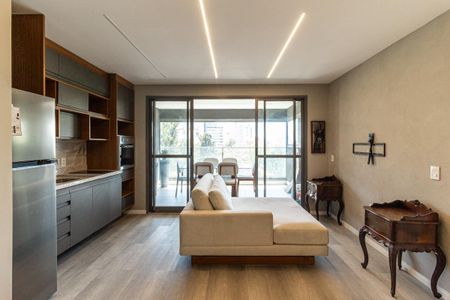 Sala de apartamento para alugar com 1 quarto, 53m² em Higienópolis, São Paulo