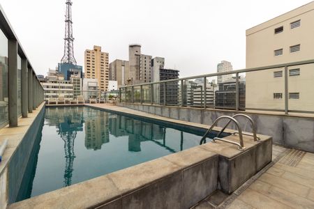 Área comum - Piscina de apartamento para alugar com 1 quarto, 49m² em Jardim Paulista, São Paulo