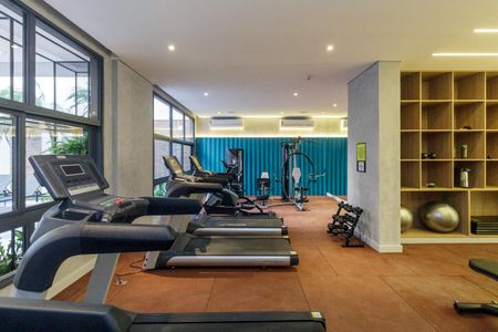 Studio para alugar com 27m², 1 quarto e sem vaga Studio para alugar com 27m², 1 quarto e sem vagaÁrea comum - Academia