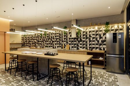 Studio para alugar com 27m², 1 quarto e sem vaga Studio para alugar com 27m², 1 quarto e sem vagaÁrea comum - Salão de festas