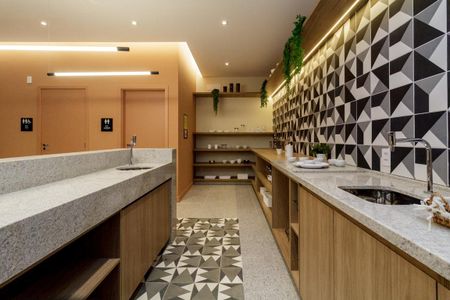 Studio para alugar com 27m², 1 quarto e sem vaga Studio para alugar com 27m², 1 quarto e sem vagaÁrea comum - Salão de festas