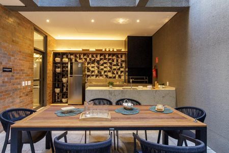 Studio para alugar com 27m², 1 quarto e sem vaga Studio para alugar com 27m², 1 quarto e sem vagaÁrea comum - Churrasqueira