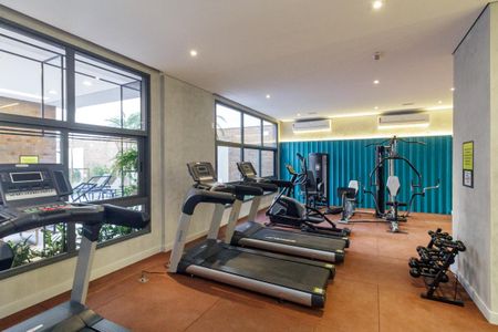 Studio para alugar com 27m², 1 quarto e sem vaga Studio para alugar com 27m², 1 quarto e sem vagaÁrea comum - Academia