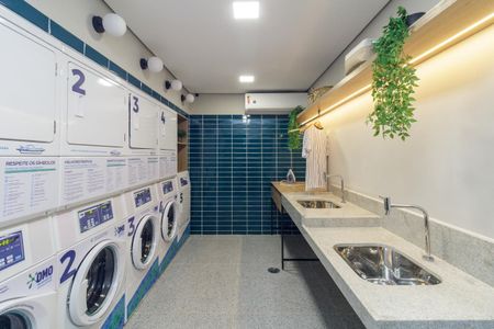 Studio para alugar com 27m², 1 quarto e sem vaga Studio para alugar com 27m², 1 quarto e sem vagaÁrea comum - Lavanderia