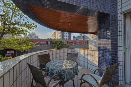 Varanda da Sala de apartamento à venda com 4 quartos, 130m² em União, Belo Horizonte
