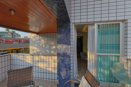 Varanda da Sala de apartamento à venda com 4 quartos, 130m² em União, Belo Horizonte