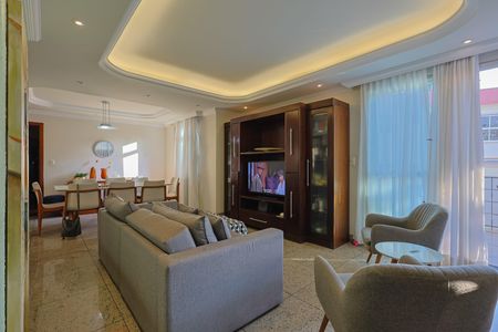 Sala de apartamento à venda com 4 quartos, 130m² em União, Belo Horizonte