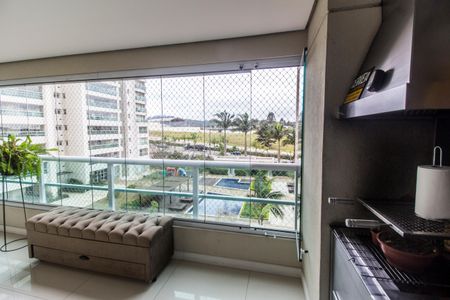 Varanda gourmet de apartamento à venda com 4 quartos, 202m² em Alphaville Empresarial, Santana de Parnaíba