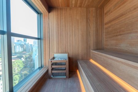 Studio à venda com 25m², 1 quarto e sem vagaSaúna