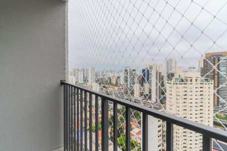 Varanda da Sala de apartamento para alugar com 1 quarto, 27m² em Campo Belo, São Paulo