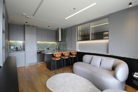 Sala/Cozinha de apartamento à venda com 1 quarto, 53m² em Vila Olímpia, São Paulo