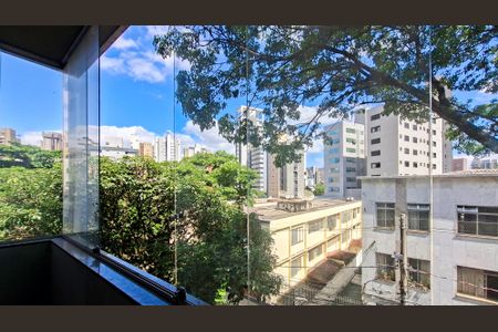 Varanda da Sala de apartamento à venda com 3 quartos, 110m² em Santo Agostinho, Belo Horizonte