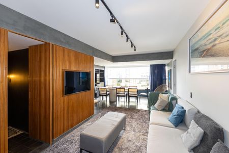 Sala  de apartamento para alugar com 1 quarto, 56m² em Vila da Serra, Nova Lima