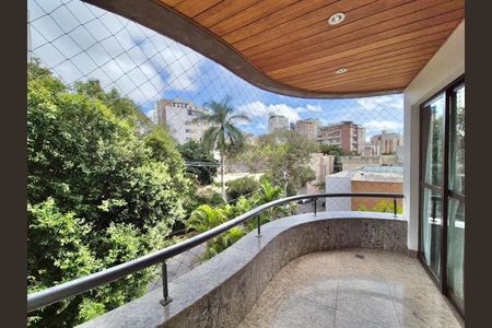 Varanda de apartamento à venda com 4 quartos, 152m² em Sion, Belo Horizonte