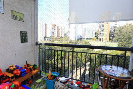 Varanda da Sala de apartamento à venda com 2 quartos, 64m² em Jardim Caboré, São Paulo