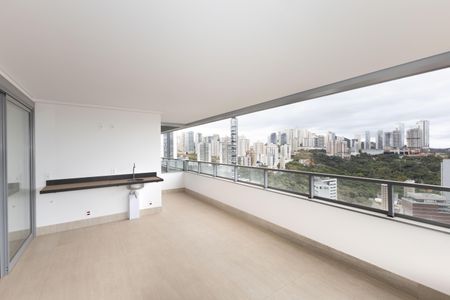Varanda da Sala  de apartamento à venda com 4 quartos, 239m² em Vale do Sereno, Nova Lima
