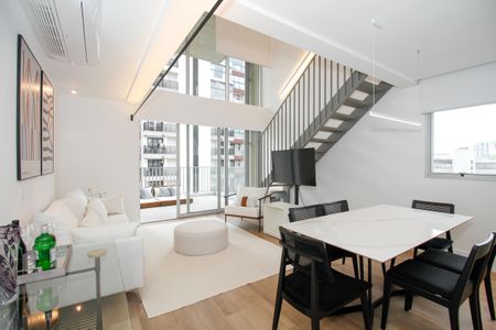 Sala/Cozinha de apartamento para alugar com 1 quarto, 80m² em Jardim Paulista, São Paulo