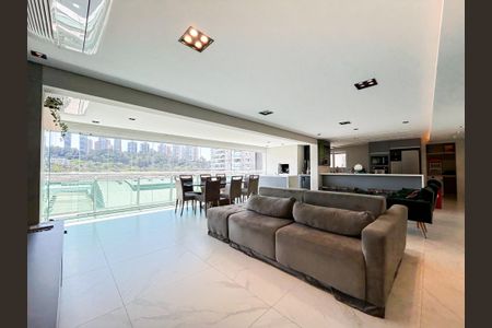 Sala de apartamento para alugar com 3 quartos, 138m² em Jardim Caravelas, São Paulo