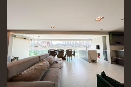 Sala de apartamento para alugar com 3 quartos, 138m² em Jardim Caravelas, São Paulo