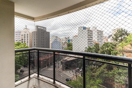 Varanda da Sala de apartamento para alugar com 1 quarto, 42m² em Higienópolis, São Paulo