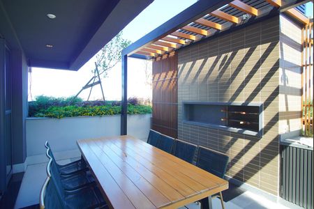 Área Comum - Churrasqueira de kitnet/studio para alugar com 1 quarto, 28m² em Boa Vista, Porto Alegre