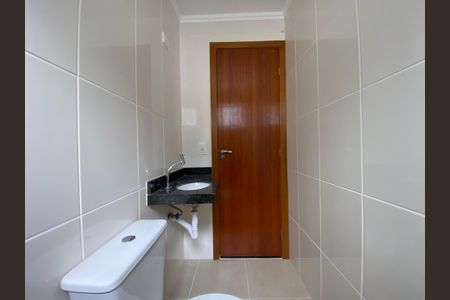 Banheiro Social de casa de condomínio para alugar com 2 quartos, 65m² em Sítio do Campo, Praia Grande