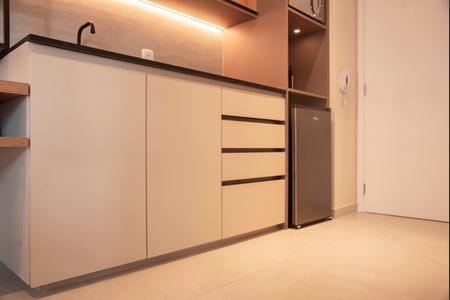 Studio à venda com 27m², 1 quarto e sem vagaCozinha