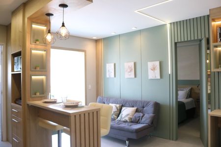 Sala de apartamento à venda com 1 quarto, 46m² em Várzea da Barra Funda, São Paulo