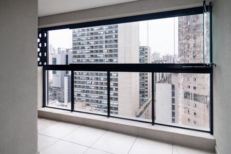 Varanda da Sala de apartamento para alugar com 1 quarto, 35m² em Bela Vista, São Paulo