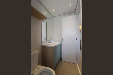 Banheiro da Suíte de kitnet/studio para alugar com 1 quarto, 38m² em Indianópolis, São Paulo
