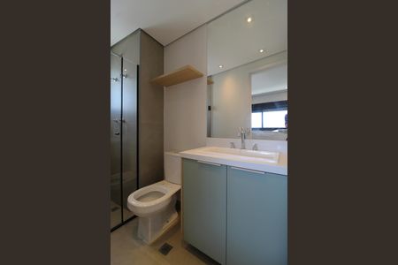 Banheiro da Suíte de kitnet/studio para alugar com 1 quarto, 38m² em Indianópolis, São Paulo