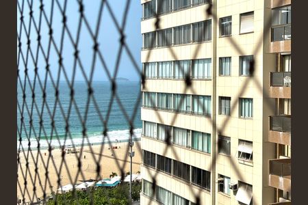 Sala de jantar - vista para a praia de apartamento à venda com 3 quartos, 141m² em Copacabana, Rio de Janeiro