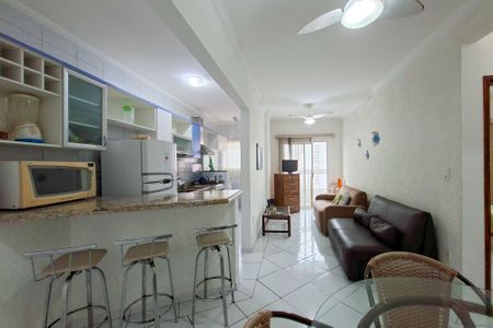 Sala de apartamento para alugar com 1 quarto, 90m² em Guilhermina, Praia Grande