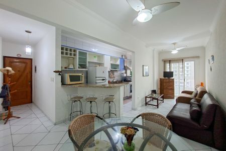 Sala de apartamento para alugar com 1 quarto, 90m² em Guilhermina, Praia Grande