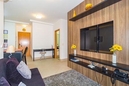 Apartamento para alugar com 57m², 1 quarto e 2 vagasSala