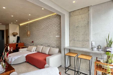 Sala de apartamento para alugar com 2 quartos, 66m² em Campo Grande, Santos