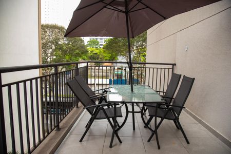 Varanda gourmet de kitnet/studio à venda com 1 quarto, 50m² em Santo Amaro, São Paulo