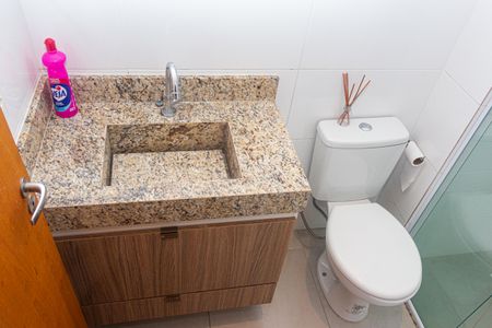 Banheiro de kitnet/studio à venda com 1 quarto, 29m² em Jardim Anhanguera, São Paulo