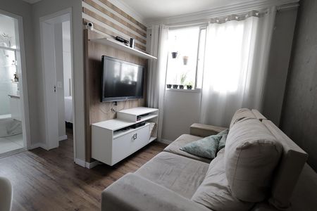 Sala  de apartamento à venda com 2 quartos, 48m² em Parque Sao Vicente, Santo André