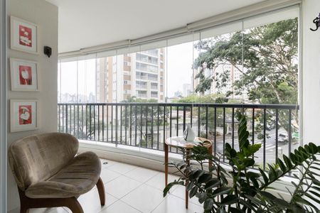 Varanda da Sala de apartamento à venda com 2 quartos, 86m² em Vila Gumercindo, São Paulo