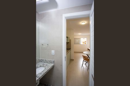 Banheiro de apartamento para alugar com 1 quarto, 21m² em Centro, Diadema
